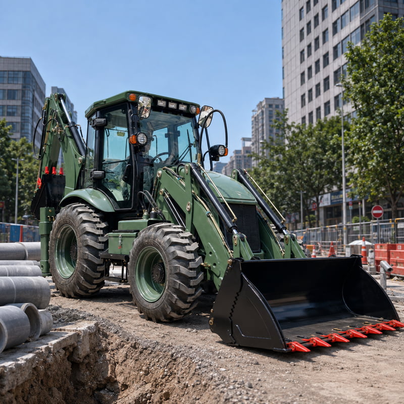 プロフェッショナルユーロ5 4x4バックホーローダー、クイッ - Urban Farming In China のレビューと価格