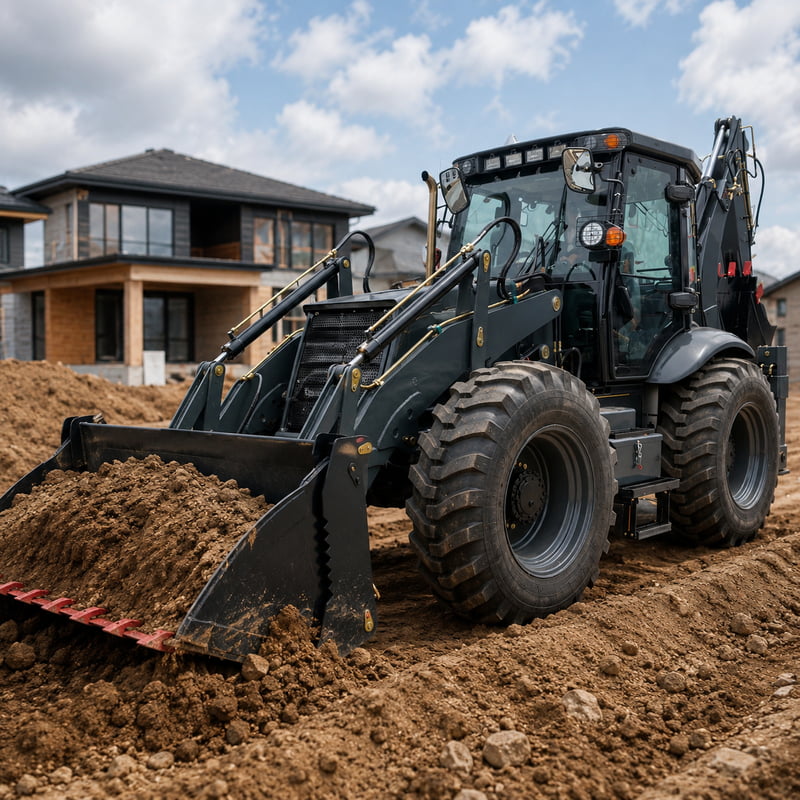 4x4駆動バケットフロントエンドローダーバックホー、多用途カ - Urban Farming In China のレビューと価格